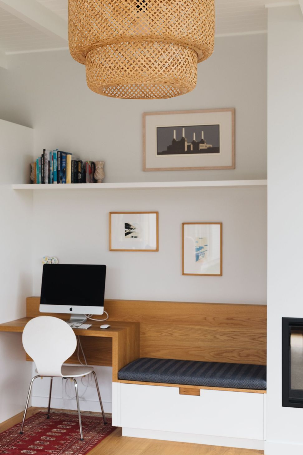 Custom desk and seating joinery design by Honour Creative.