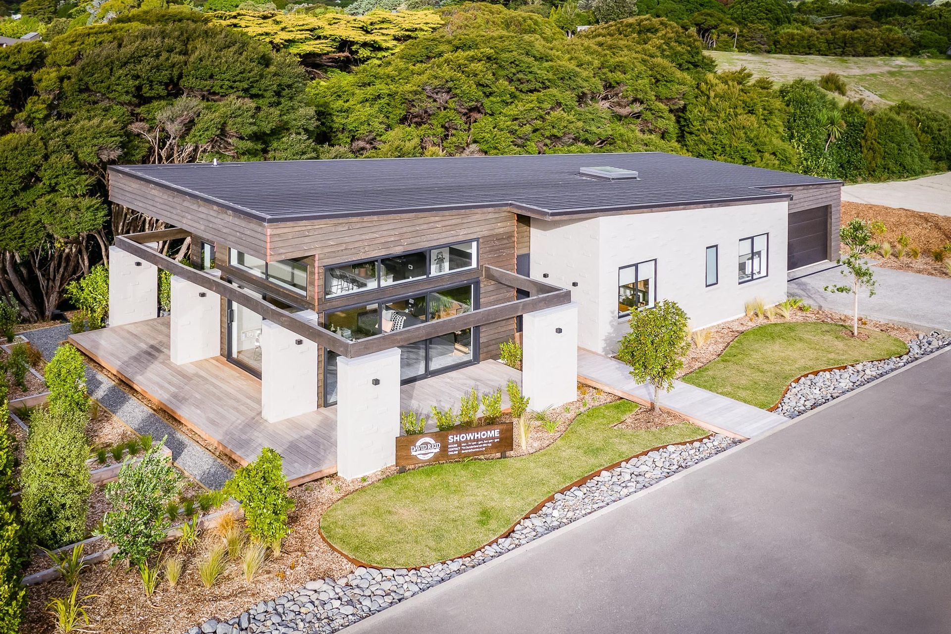 The 193m2 home features three bedrooms, an open-plan living/dining/kitchen area and two bathrooms as well as a double, internal-access garage.