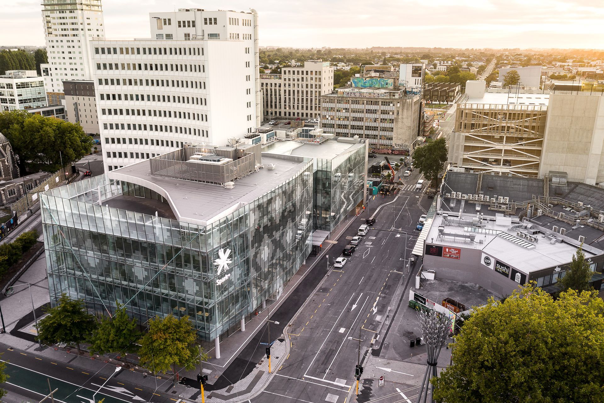 Completed Spark Square Building - Showcasing Roof and Exterior Balcony