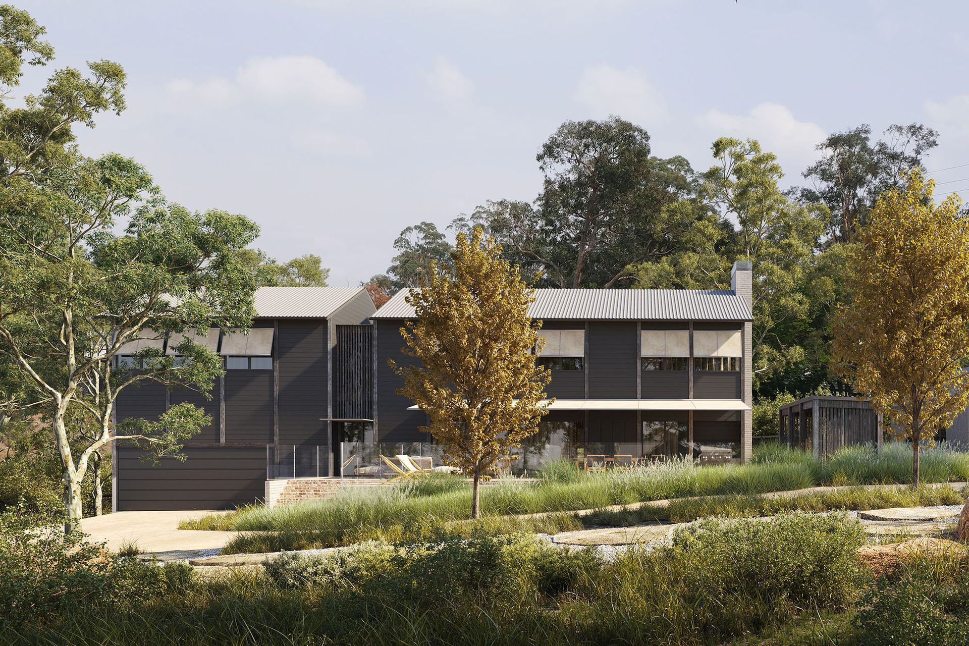 Linear plan - a two storey configuration provides a compact footprint.