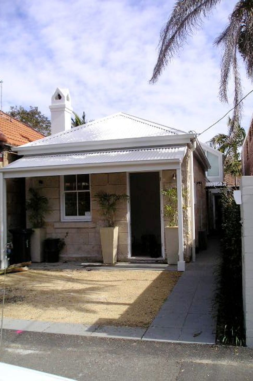 heritage stone cottage at front