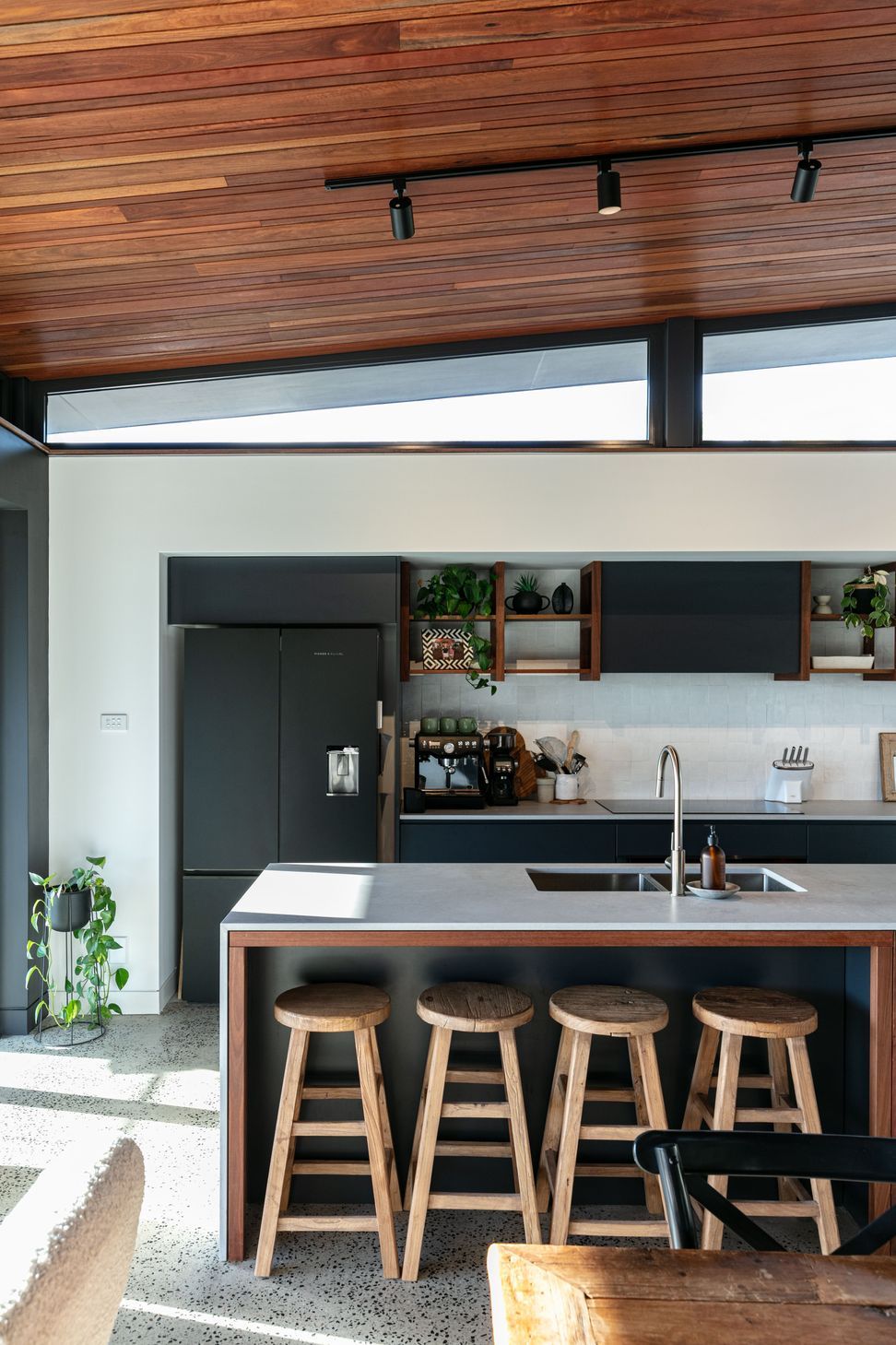 The north facing highlight triangle window brings in more light into the kitchen.