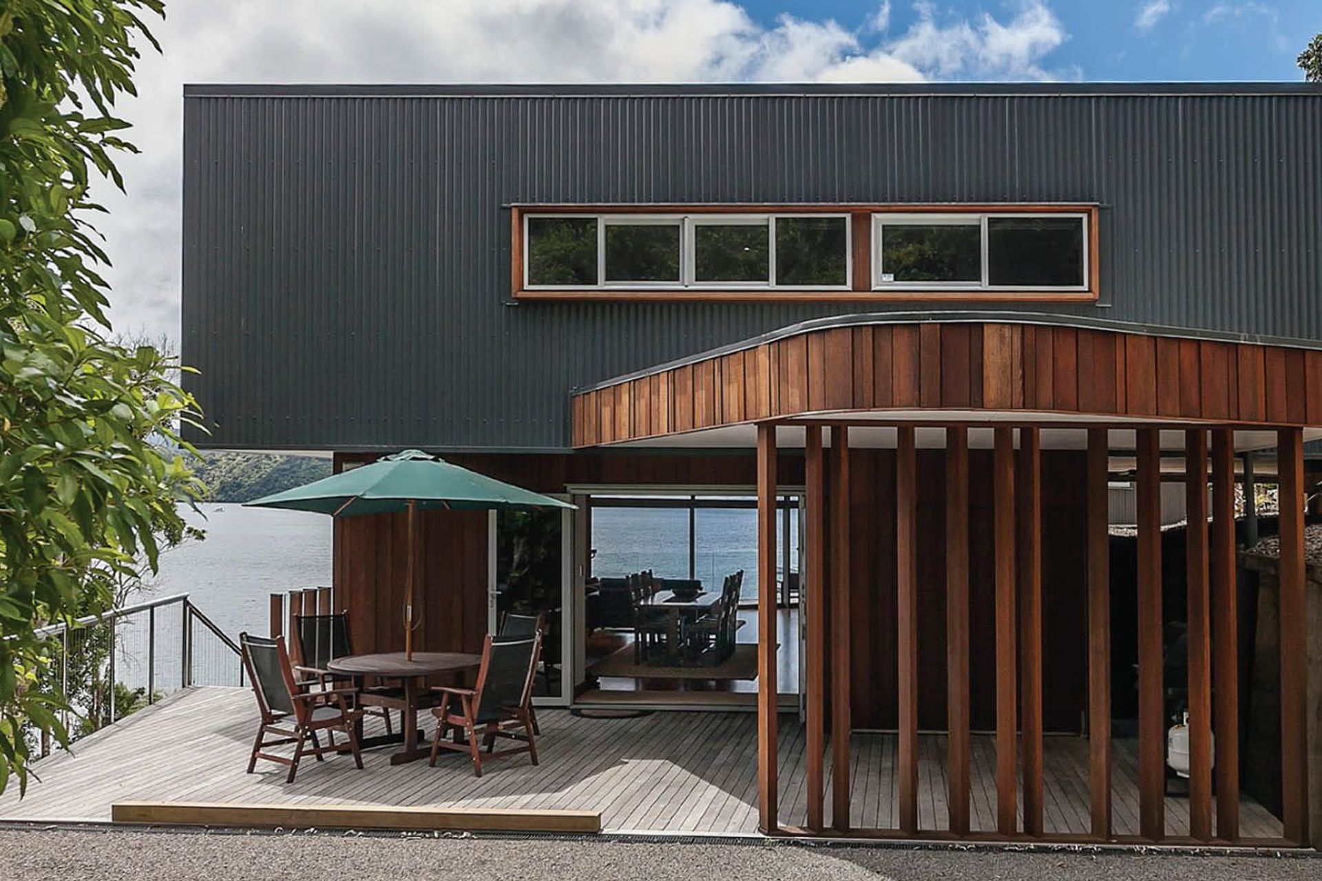 Sheltered rear deck