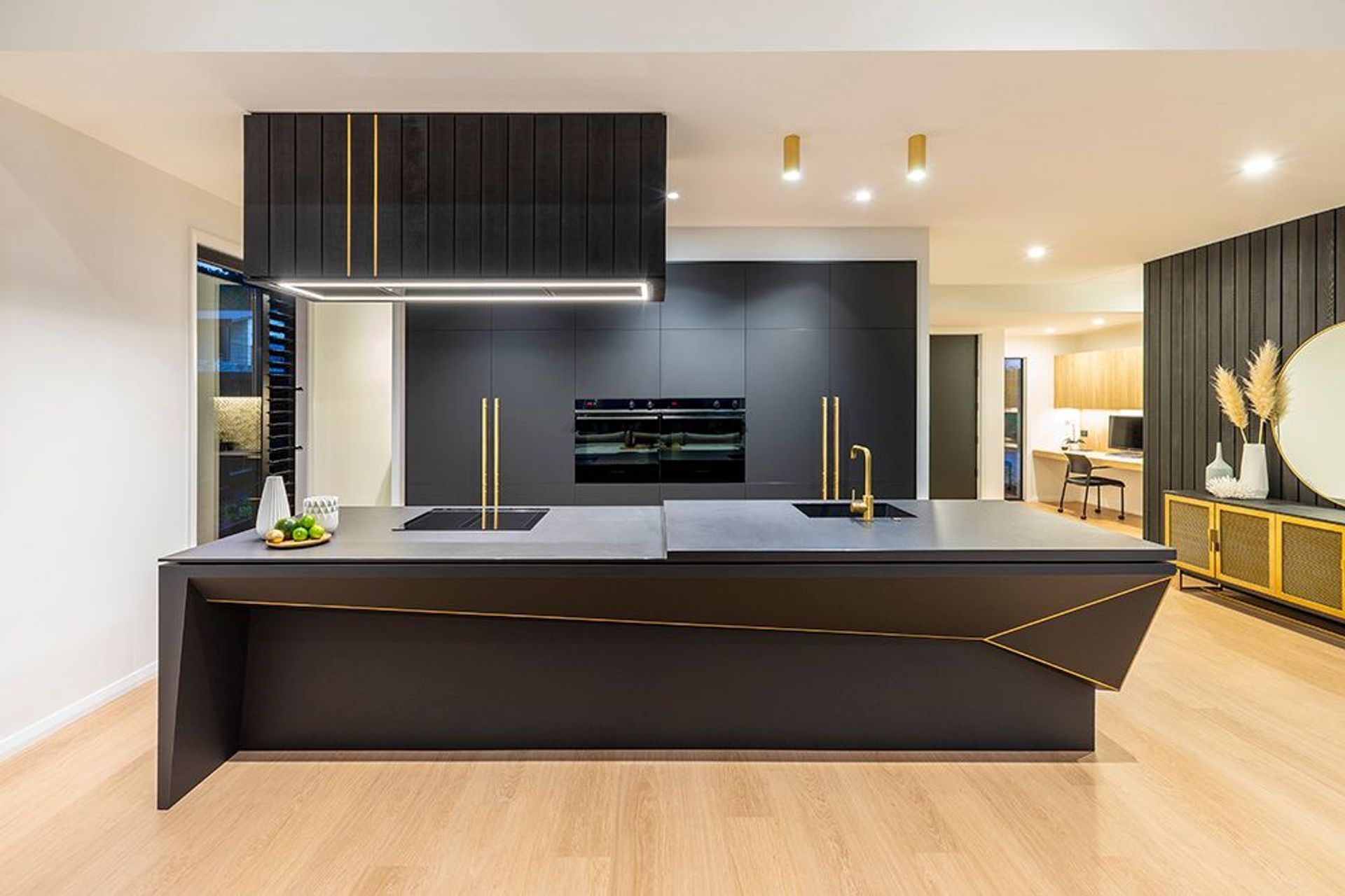 Gold in a contemporary modern home