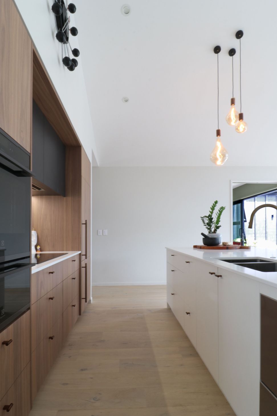 Walnut Veneer with Dark Cabinetry