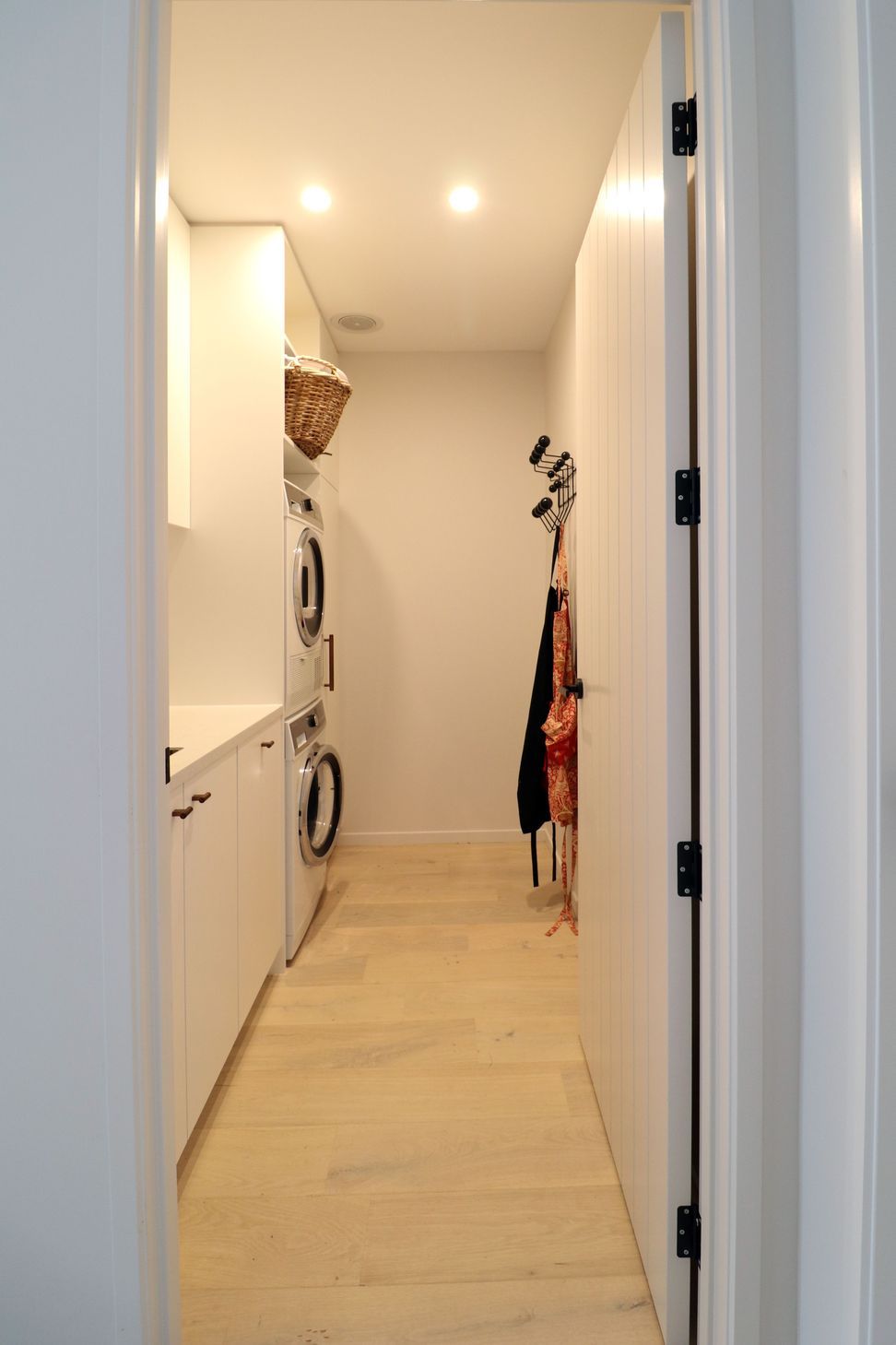 Walnut Veneer with Dark Cabinetry