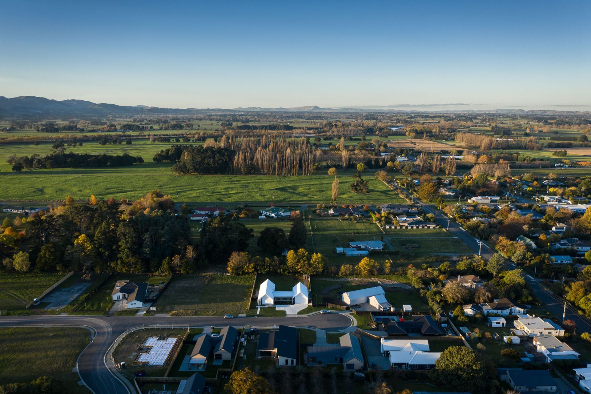 Located in the centre of the Wairarapa region, this new home is part of a new residential development on land that was once orchards.