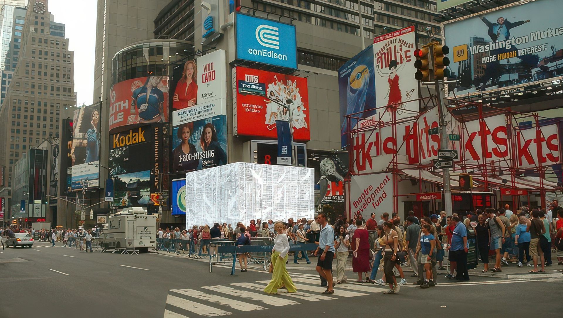 A Hub for Times Square banner
