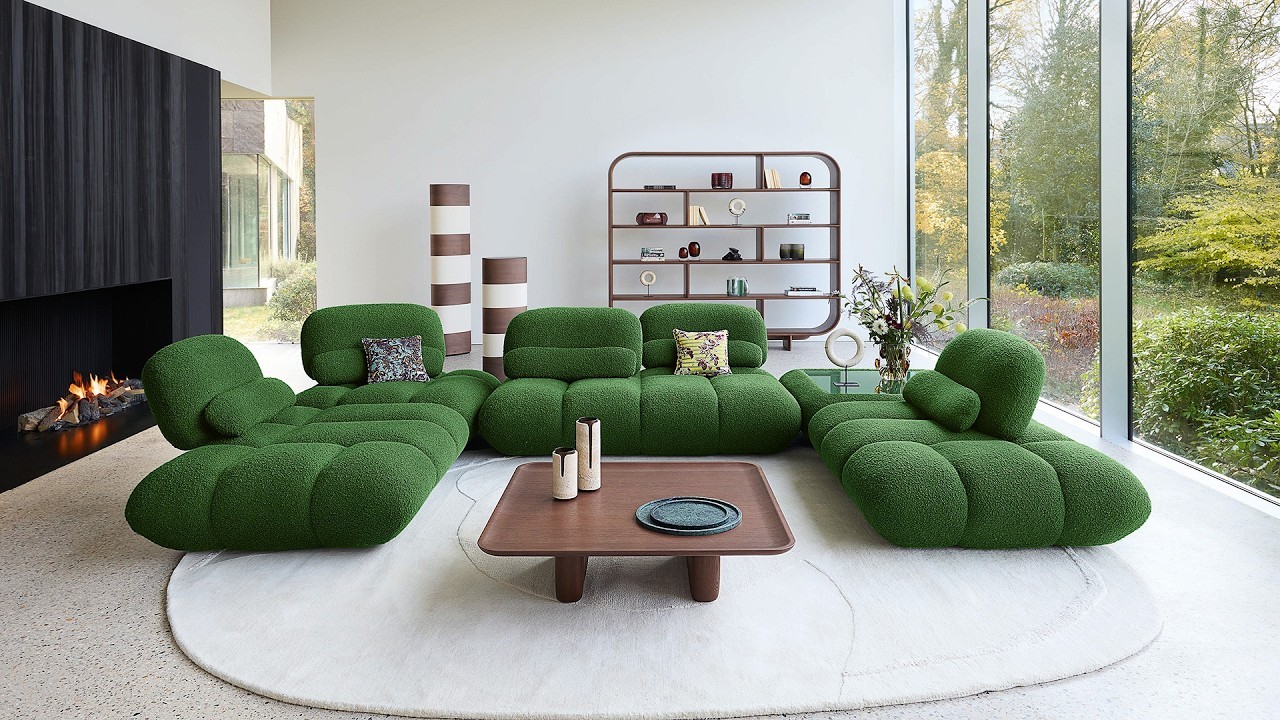 Script U-shaped modular sofa - left gallery detail image