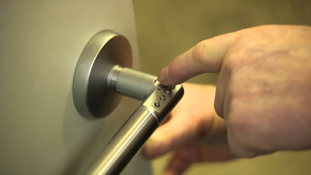 Lockwood Electronic Lock Code Door Lever Right Hand Stainless Steel 8816RSS gallery detail image