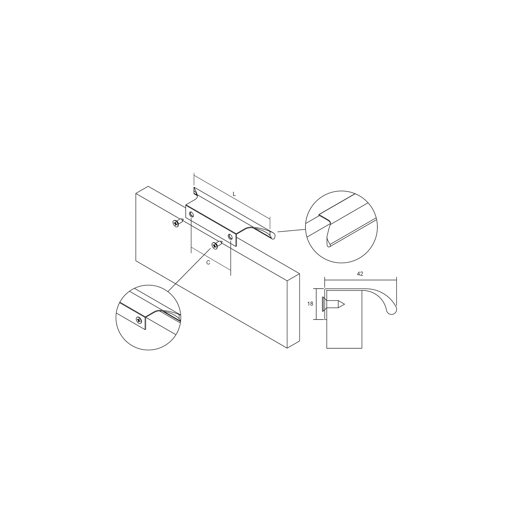 RITTA Cabinet Handle gallery detail image