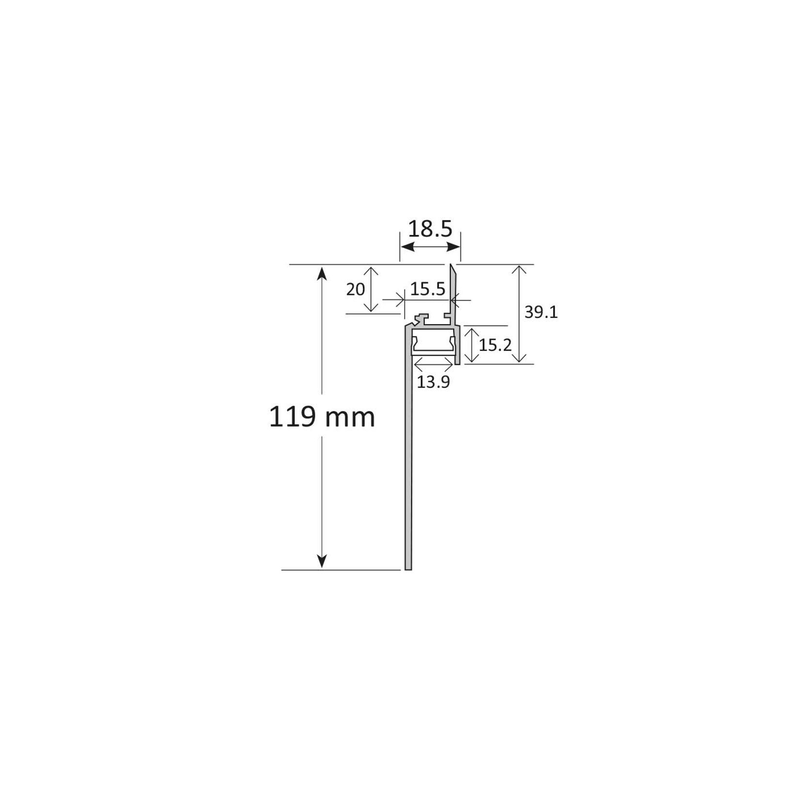 TL013 Plaster In LED Strip Profile for Cove Lighting gallery detail image