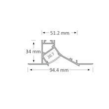 TL015 Wall Washer LED Profile Trimless for Cove Lightin gallery detail image