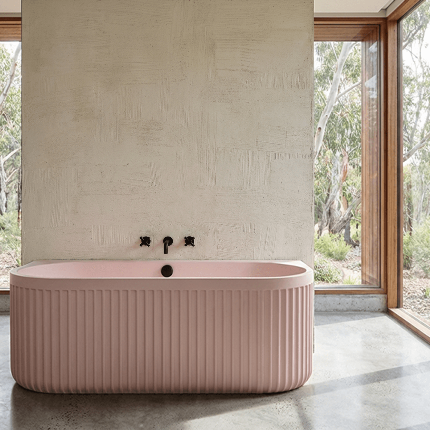 DORIA Back-to-Wall Bath with Faucet gallery detail image