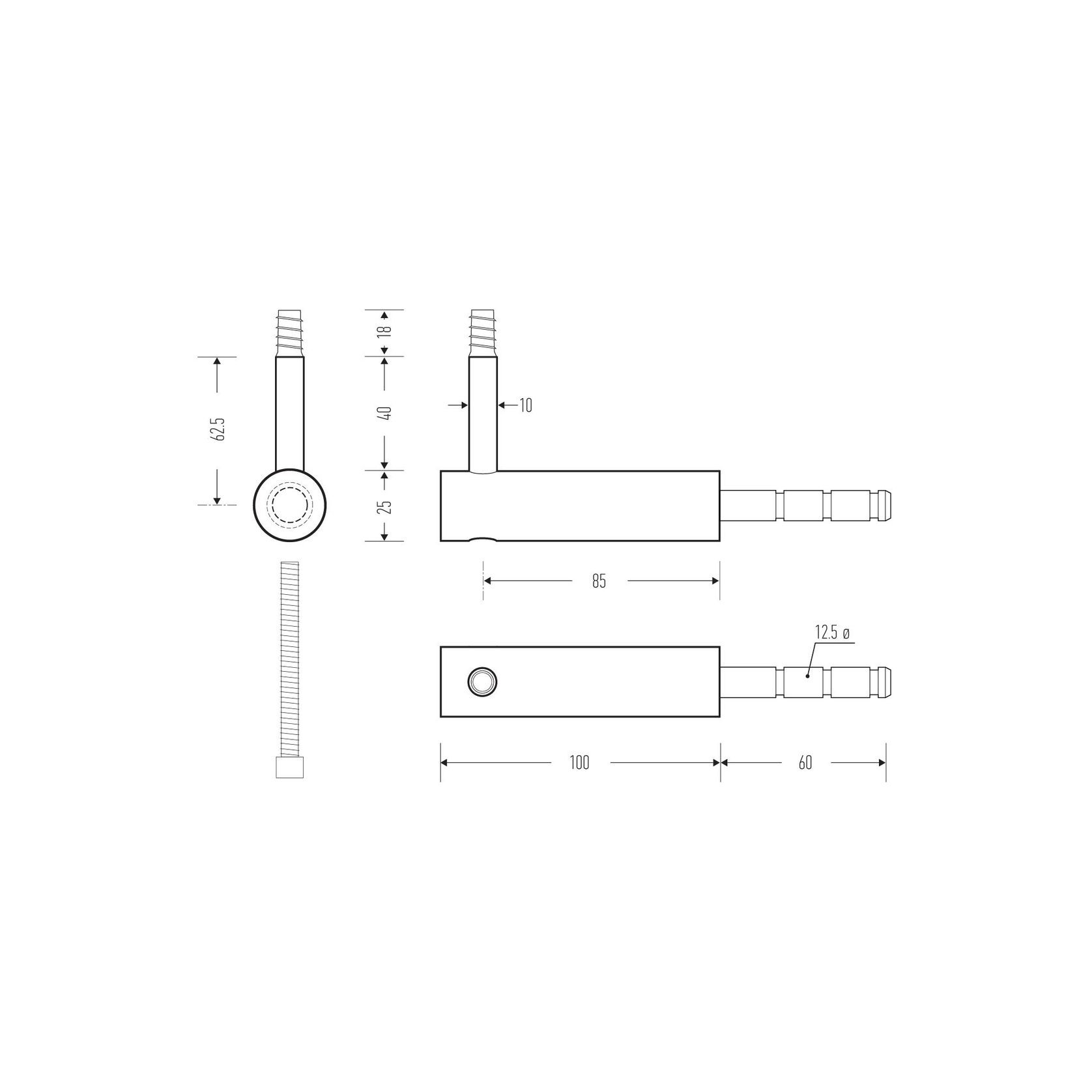 HB520 Round Stair Rail Bracket gallery detail image