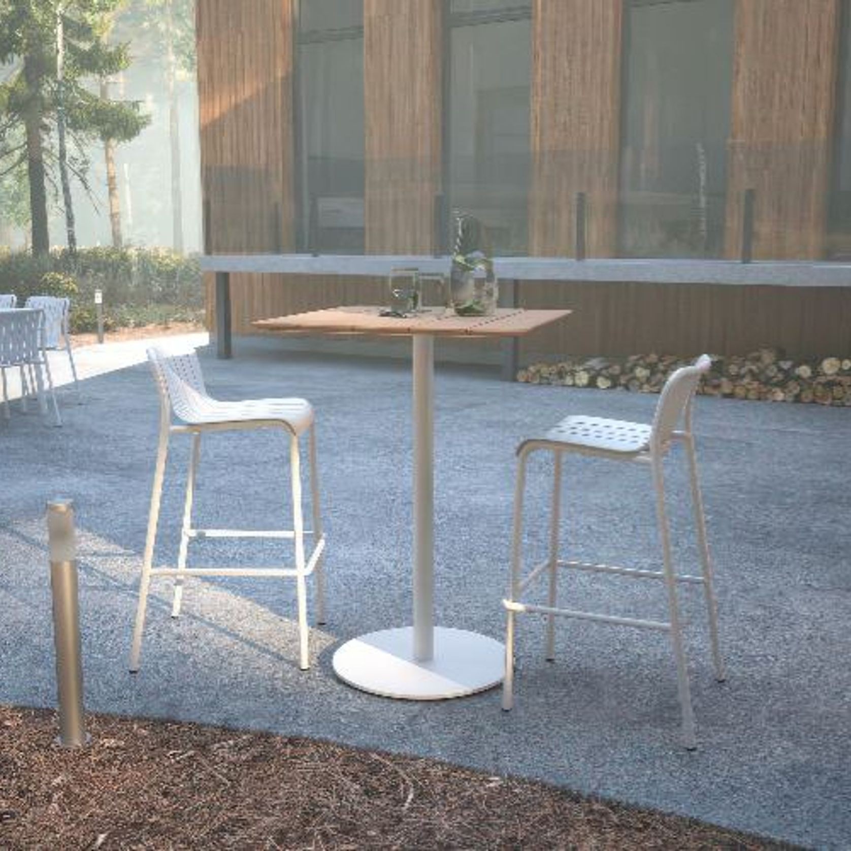 Roku Outdoor High Bar Teak Table gallery detail image