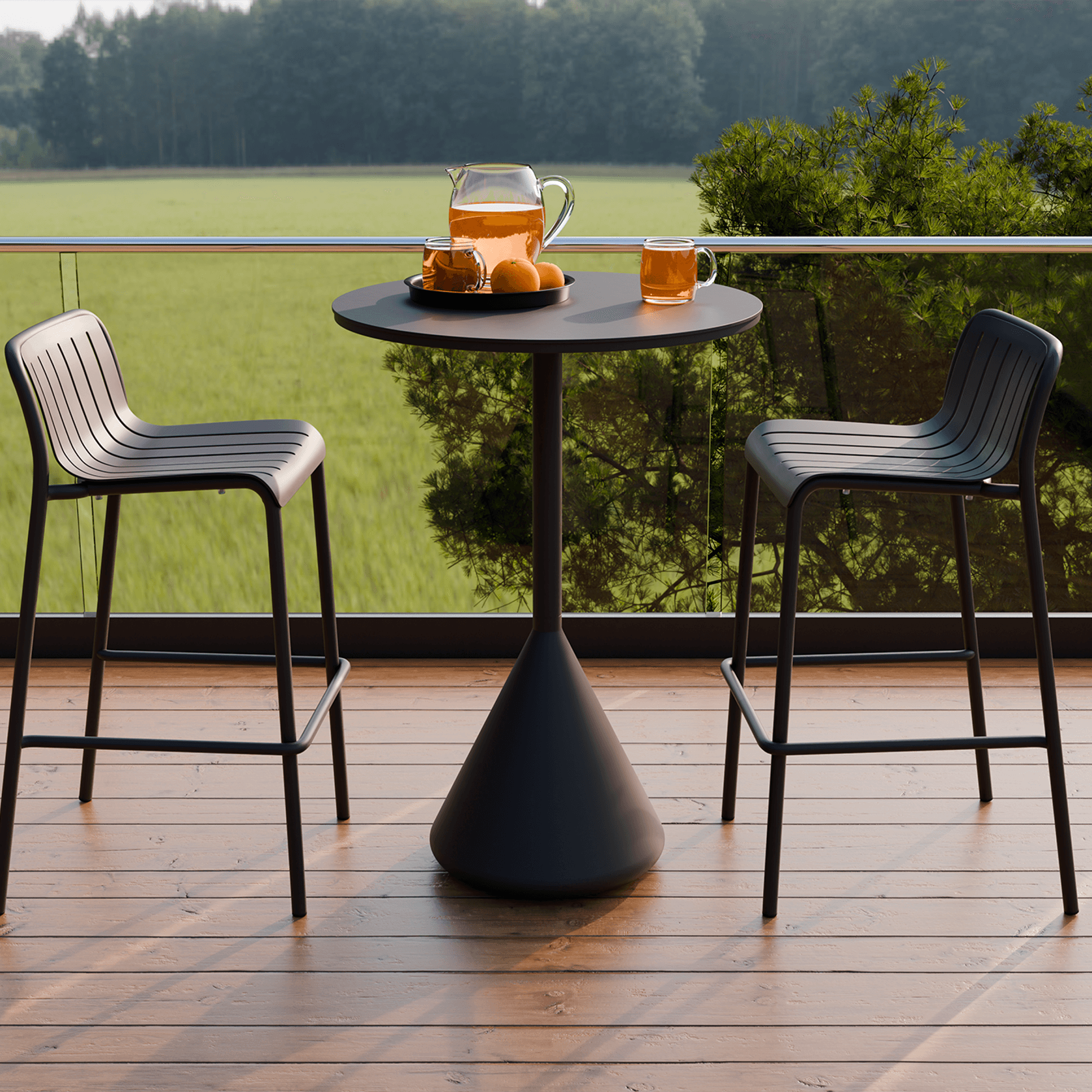 Kora High Bar Table Aluminium - Outdoor gallery detail image