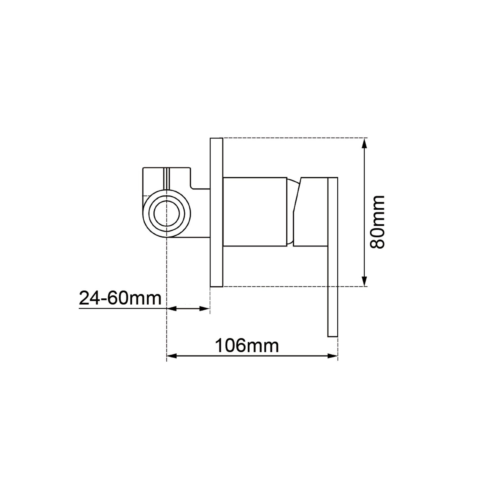 Lucid Pin Wall Mixer Trim Kit Light Brushed Brass gallery detail image