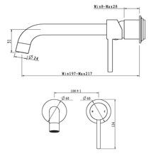 Lucid Pin Spout Mixer Trim Kit Light Brushed Brass gallery detail image