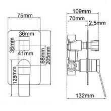 Rushy Wall Mixer With Diverter Matte Black gallery detail image