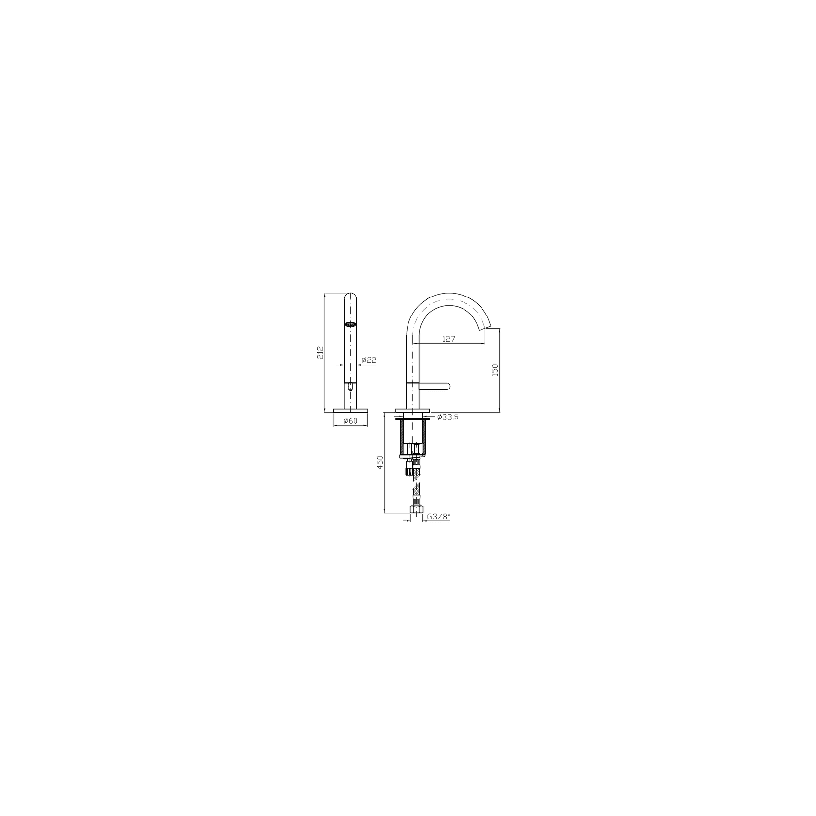 Isy22 Basin Mixer gallery detail image