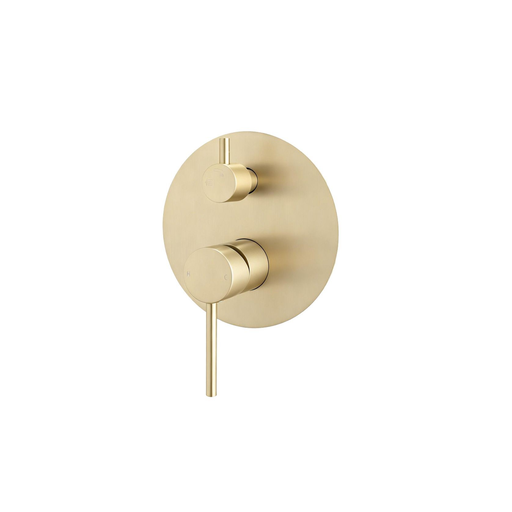 Lucid Pin Diverter Mixer Trim Kit Light Brushed Brass gallery detail image