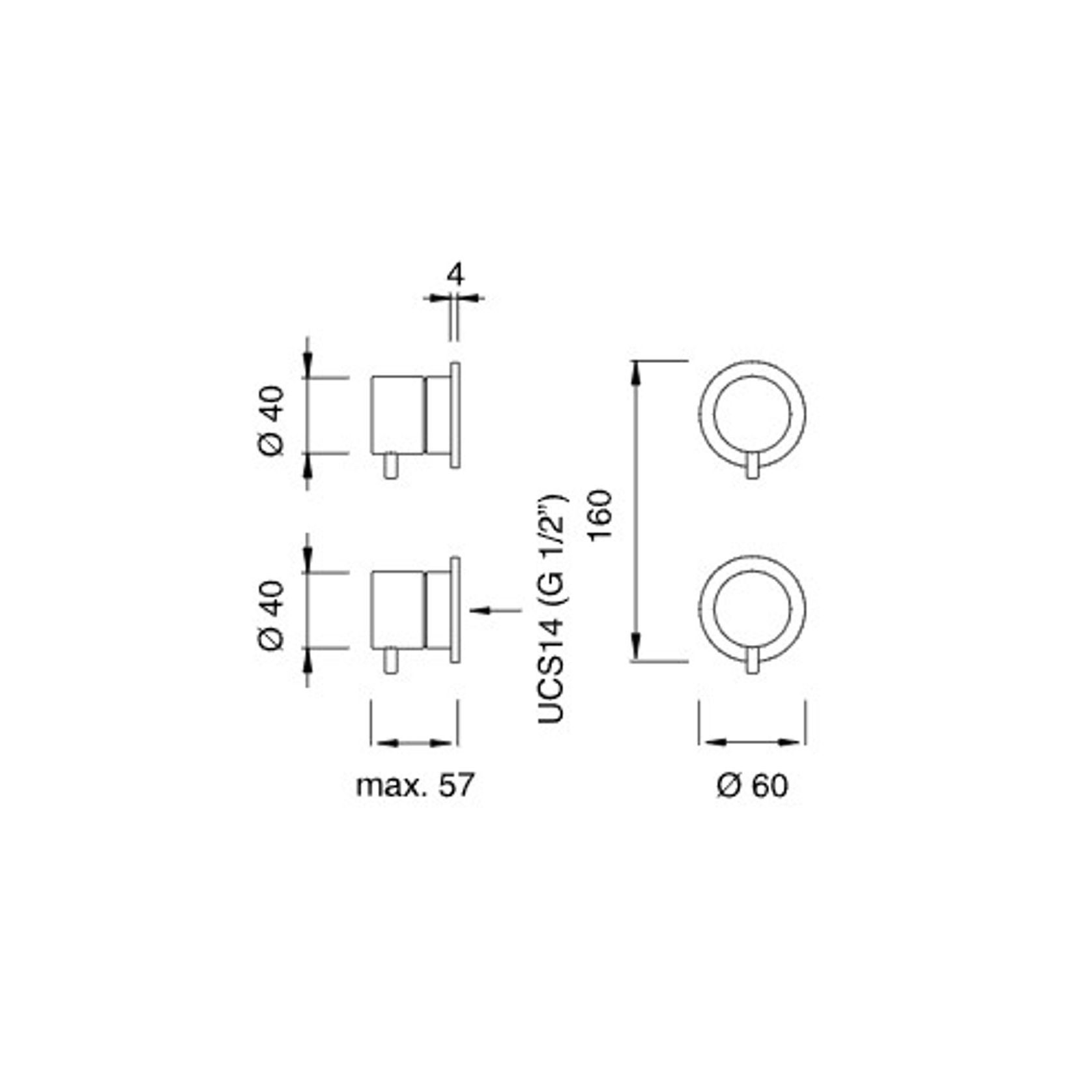 MILO360 Thermostatic Shower Mixer Set by CEA gallery detail image