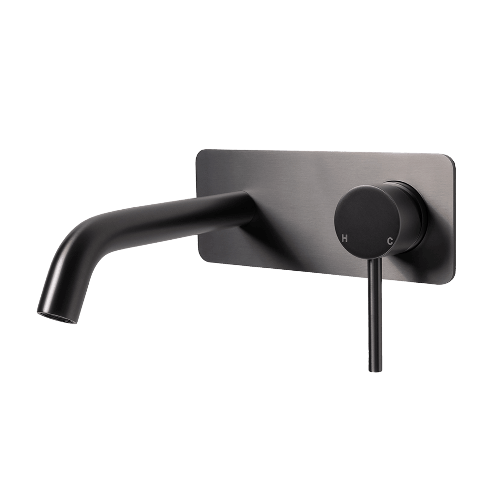 Mira Brushed Gunmetal Wall Mixer and Spout gallery detail image