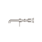 Zen SS316L Wall Basin/Bath Mixer Separate Back Plate 185mm Spout Trim Kits | Brushed Nickel gallery detail image