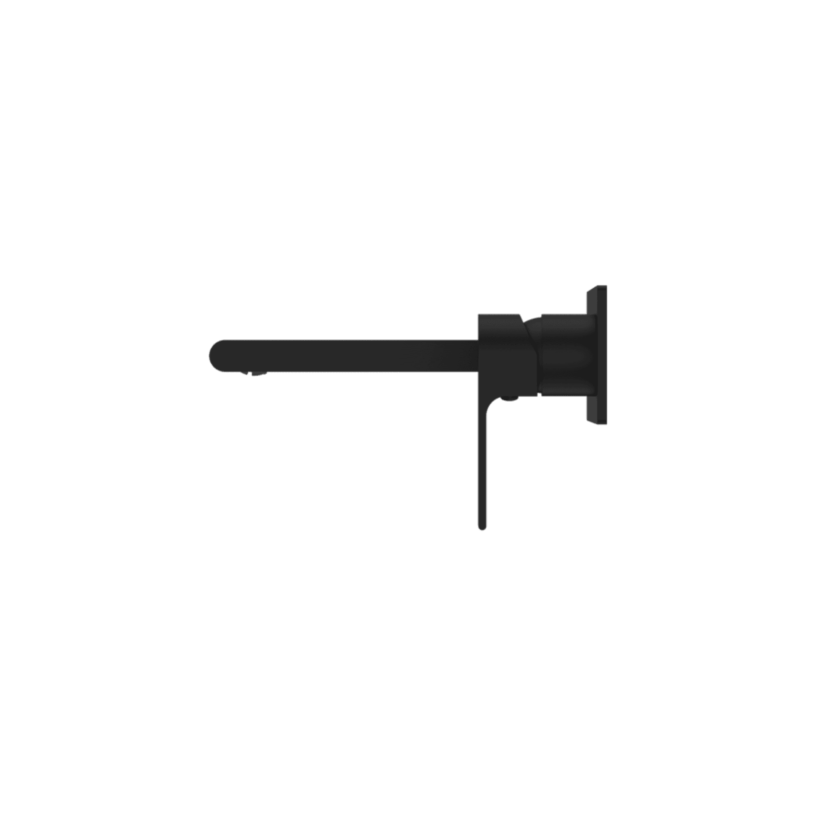 Bianca Wall Basin/Bath Mixer 187mm | Matte Black gallery detail image