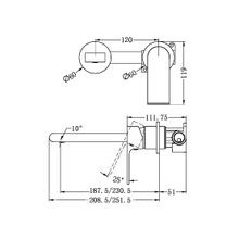 Bianca Basin/Bath Mixer Back Plate 230mm | Chrome gallery detail image