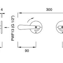 LUTEZIA Wall Mounted Set of 2 Mixers by CEA gallery detail image