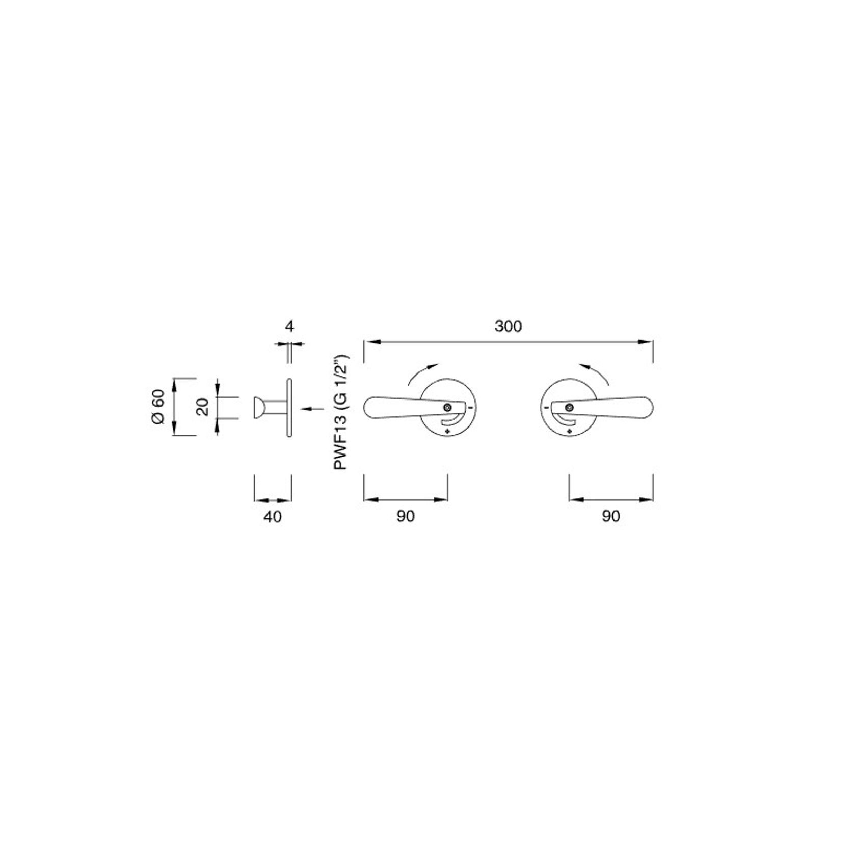 LUTEZIA Wall Mounted Set of 2 Mixers by CEA gallery detail image
