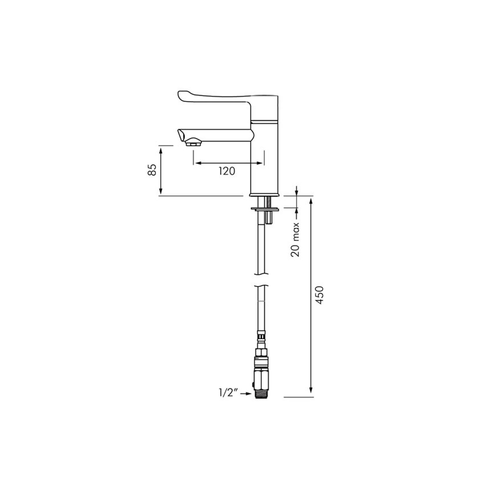 Delabie Securitherm Thermostatic Basin Mixer gallery detail image
