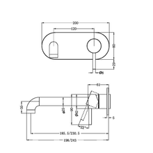 Zen SS316L Wall Basin/Bath Mixer 185mm Spout Trim Kits | Brushed Bronze gallery detail image