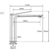 Rushy Tall Basin Mixer Brushed Brass gallery detail image