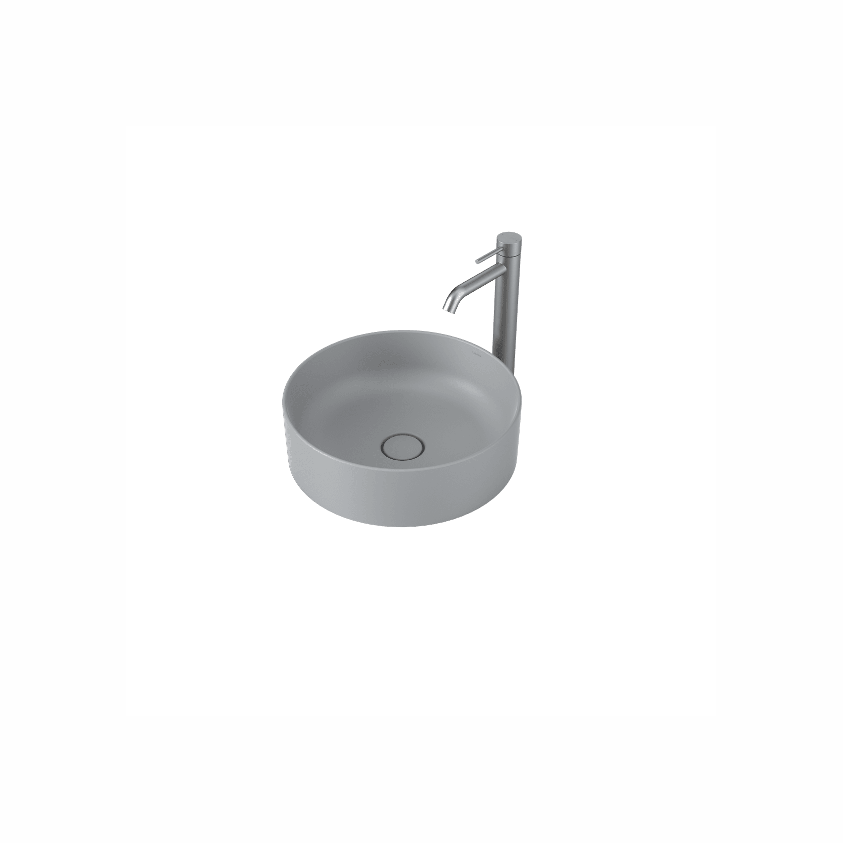 Liano II 400mm Round Above Counter Basin - Matte Grey gallery detail image