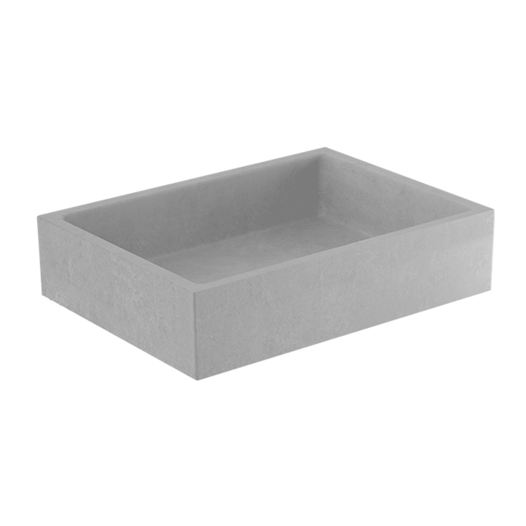 Elementi Bare Concrete Square Vessel Basin gallery detail image