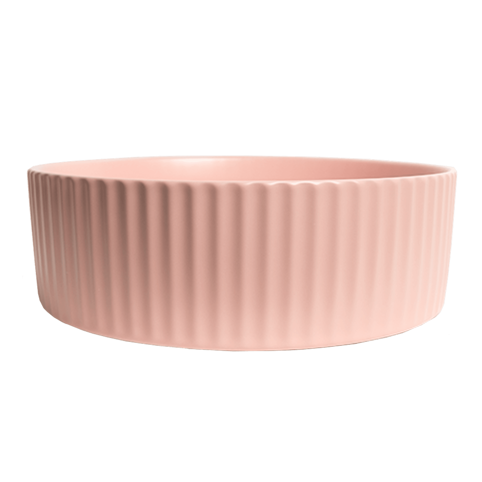 Camilla Fluted Matte Pink Basin gallery detail image