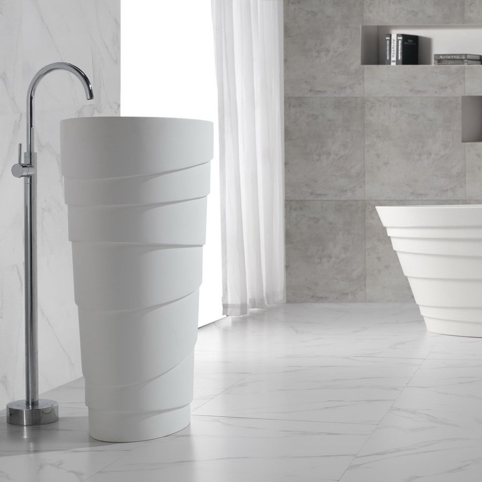 B1398 Organic Shaped Hugi Basin 890MM gallery detail image