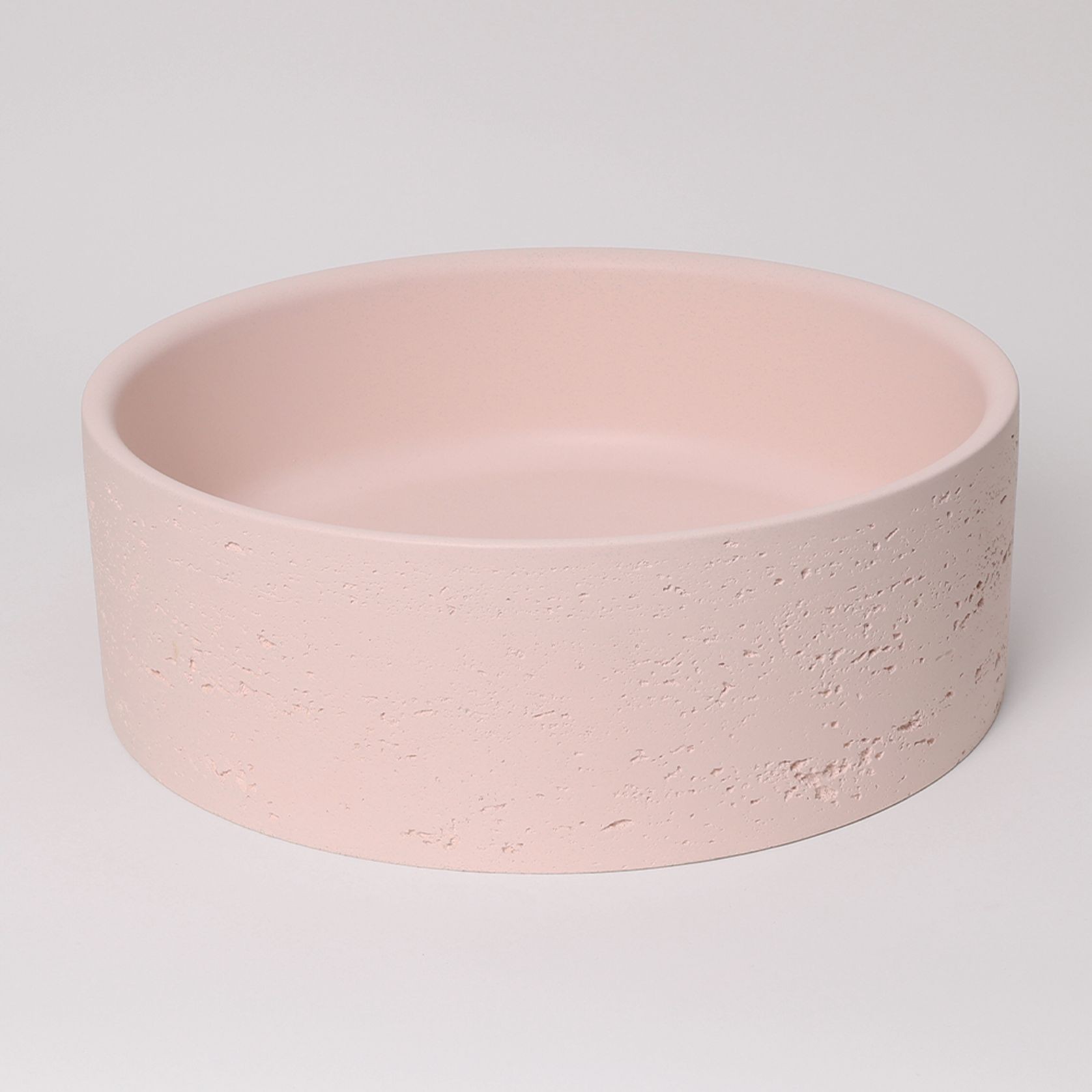 Alma Amos Circle Rustic Concrete Basin Champagne Pink gallery detail image