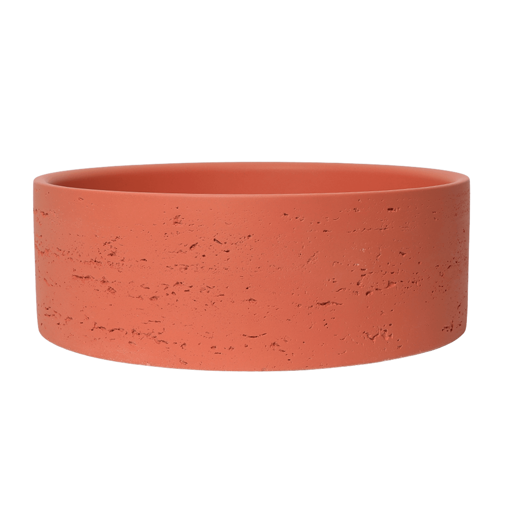 Alma Amos Circle Rustic Concrete Basin Terracotta gallery detail image