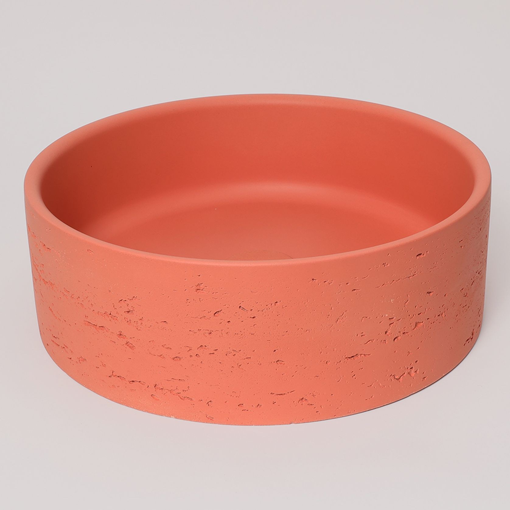 Alma Amos Circle Rustic Concrete Basin Terracotta gallery detail image
