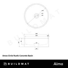 Alma Amos Circle Rustic Concrete Basin Champagne Pink gallery detail image