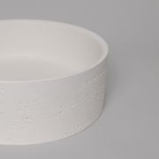 Alma Amos Circle Rustic Concrete Basin Arctic White gallery detail image