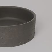 Alma Amos Circle Rustic Concrete Basin Meteor Grey gallery detail image