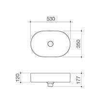 Liano II 530mm Pill Above Counter Basin - Matte Green gallery detail image