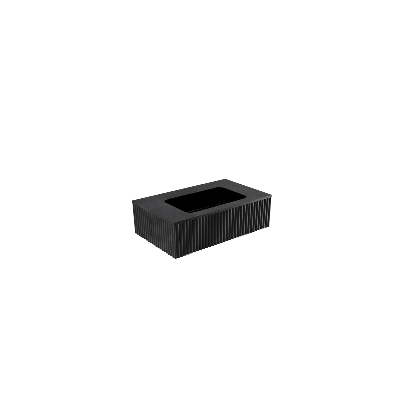 BARE Concrete Fluted Wall Basin 755mm gallery detail image