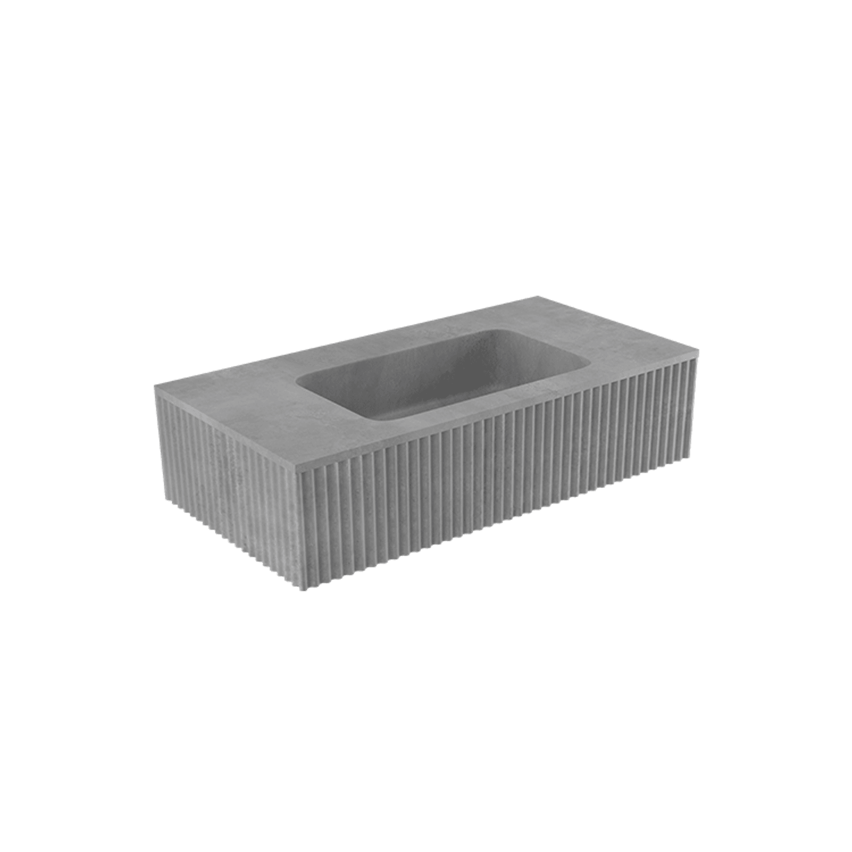 Bare Fluted Wall Basin gallery detail image