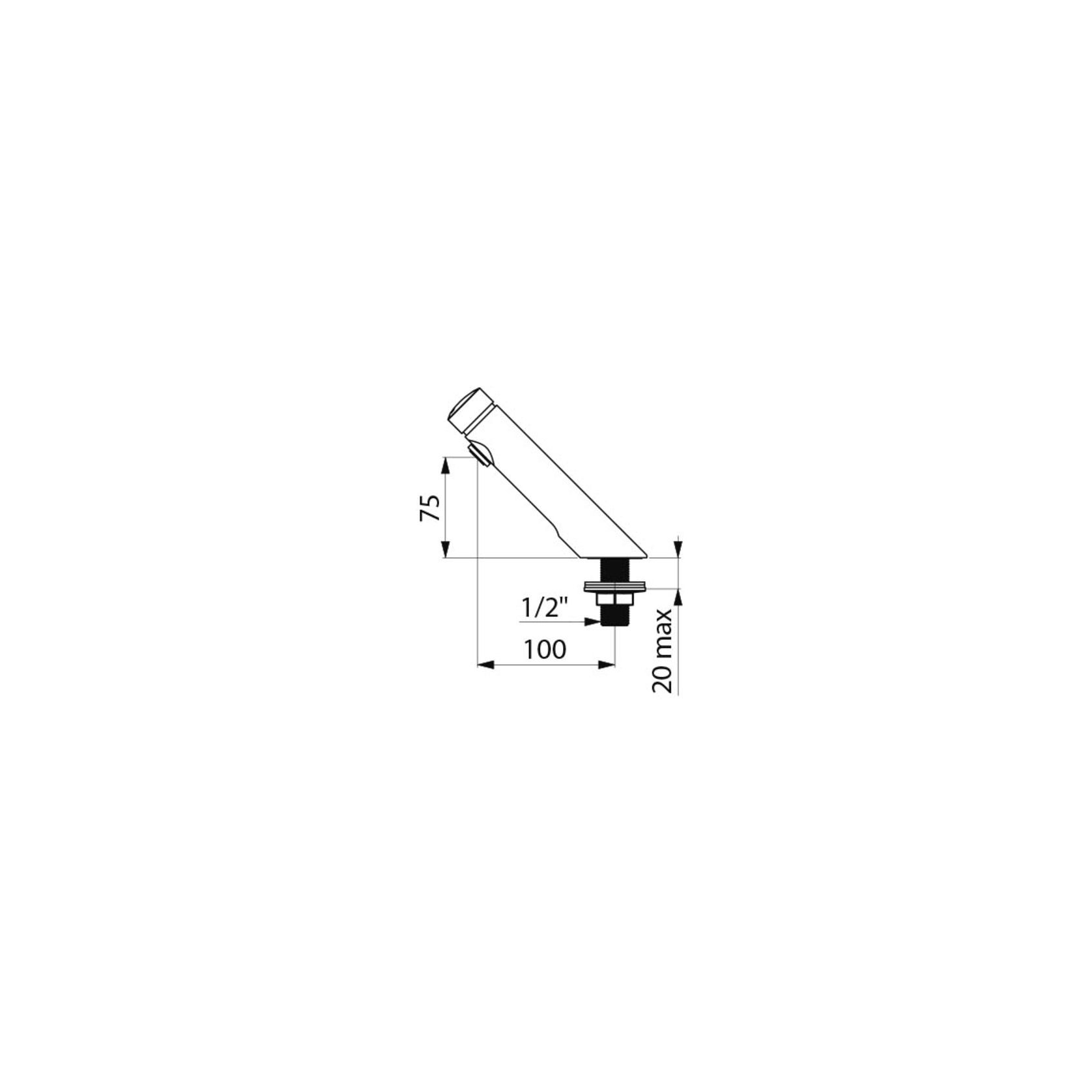 DELABIE Temposoft 2 basin tap 7 second - Lead free* gallery detail image